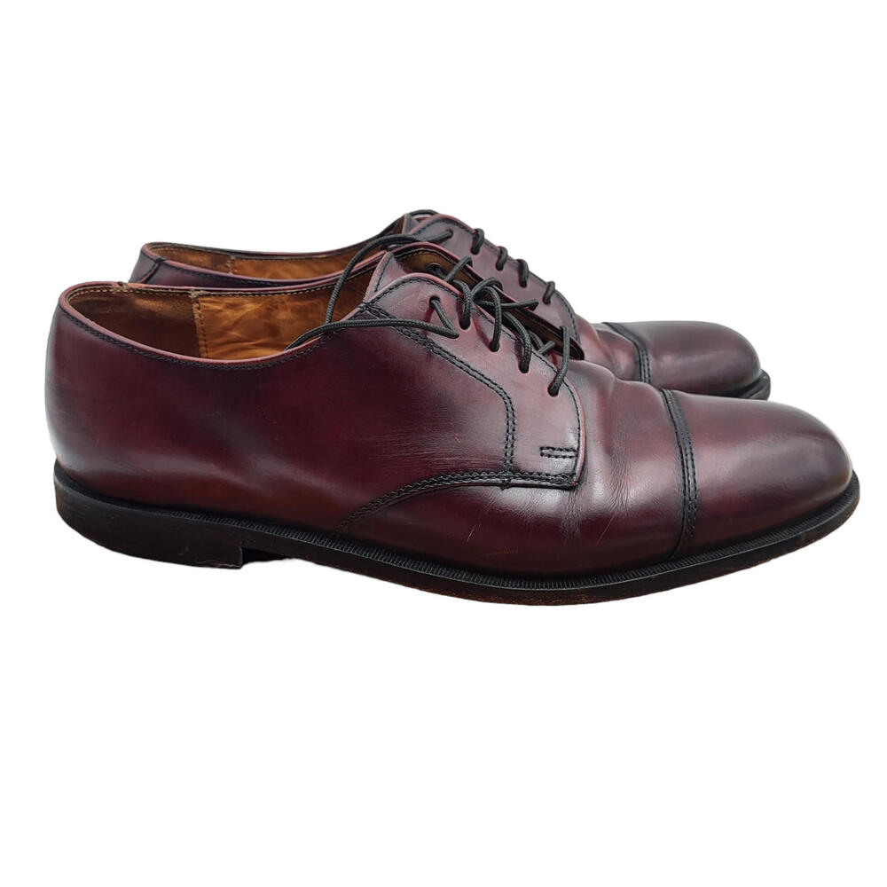 Vintage Cole Haan Oxford Dress Shoes Mens Sz 9 D Burgundy Cap Toe USA Made Derby